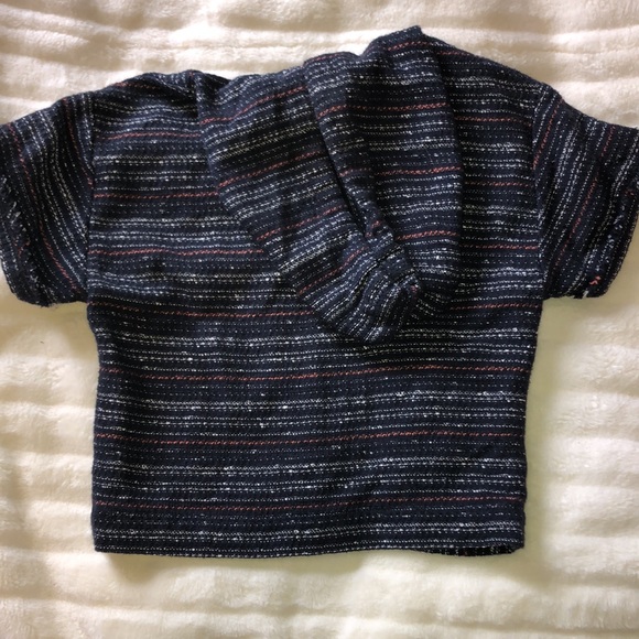 Rachel Roy hooded short sleeve button up baja style pull over - Picture 2 of 6